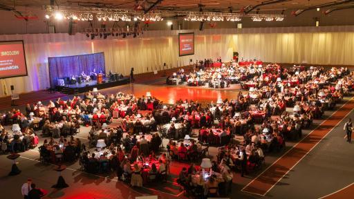 A large banquet at North Central College.