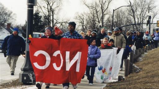 2003年，中北部学生参加马丁·路德·金游行.